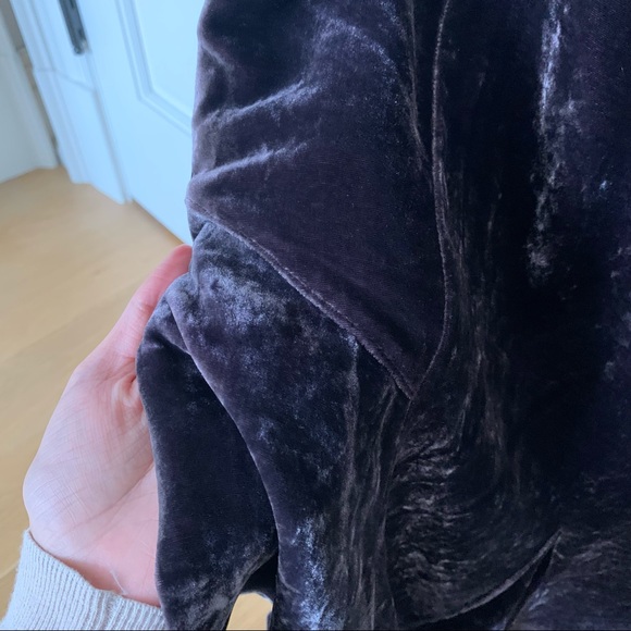 Luisa Cerano Purple Velvet Midi Skirt - Picture 5 of 9